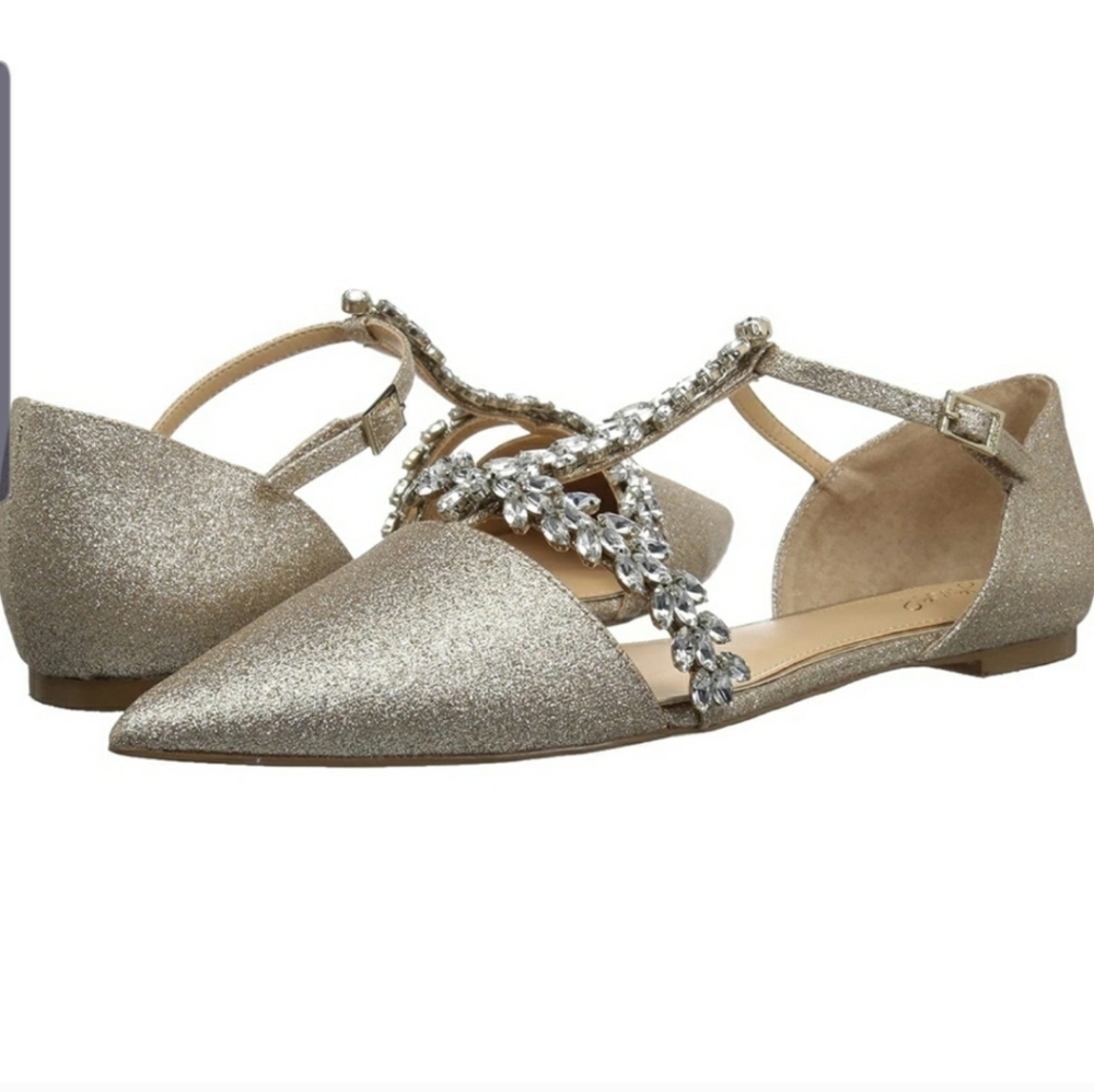 Jewel Badgley Mischka Mary Jane Flats size 6